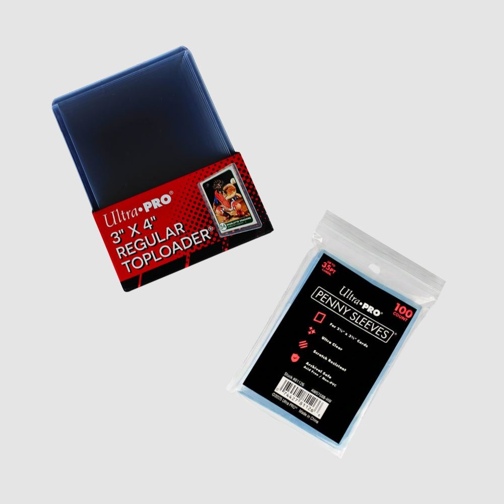 Ultra Pro Sammelkarten Schutzset bestehend aus 3" x 4" Regular Toploadern und 100er Packung Penny Sleeves
