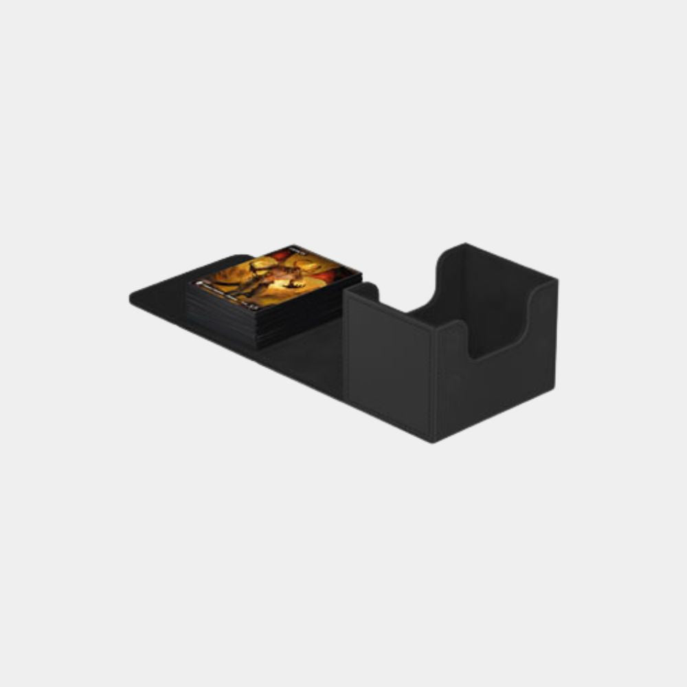 Ultimate Guard Sidewinder 100+ Xenoskin Black komplett aufgeklappte schwarze Deck Box für Sammelkarten