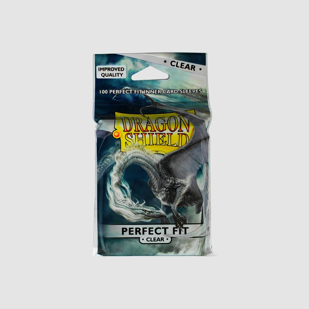 Dragon Shield Perfect Fit Inner Card Sleeves Clear 100 Stück Packung für Sammelkarten