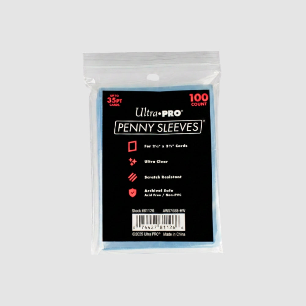 Ultra Pro Penny Sleeves Soft Card Sleeves Transparent 100 Stück Packung für Sammelkarten